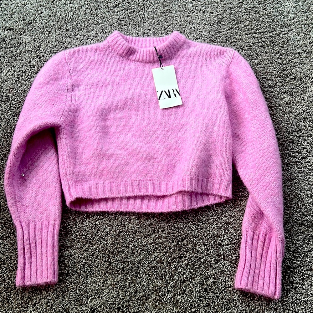 Never worn pink Zara sweater